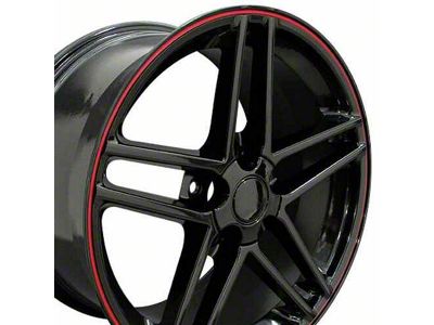 CV07A Gloss Black Wheel; Rear Only; 18x10.5 (93-02 Firebird)