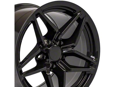 CV31 Gloss Black Wheel; Rear Only; 17x11 (93-02 Firebird)