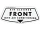 Decal - Air Cleaner - Front With Air Conditioning