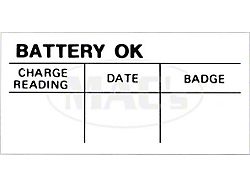 Decal - Factory Battery Test OK