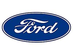 Decal - Ford Oval - 6-1/2 Long - Blue Oval On White Background