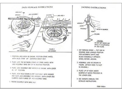 Decal - Jack Instructions - Fairlane - Styled Wheels