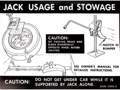 Decal - Jack Instructions - Fastback - Styled Wheels