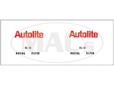 Decal - Oil Filter - Autolite F-11 Racing