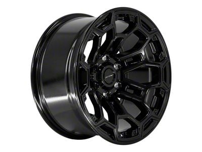 Defiant Wheels DF03 Gloss Black 6-Lug Wheel; 18x9; -12mm Offset (88-99 C1500, K1500)