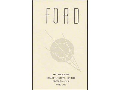 Details & Specifications Of The Ford V8 Car For 1935 - 64 Pages