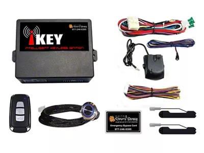 Digital Guard Dawg Performance Keyless Ignition System with Alarm and Billet Start Button; White LED (Universal; Some Adaptation May Be Required)