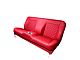 Distinctive Industries Custom CTX 60-Diamond Full Backrest 60-Inch Bench Seat without Cupholders; Red with Red Stitch (60-87 C10, C15, C20, K10, K15, K20)