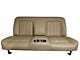 Distinctive Industries Custom CTX-60 Vertical Inserts Full Backrest 60-Inch Bench Seat with Cupholders; Tan with Black Stitch (60-87 C10, C15, C20, K10, K15, K20)