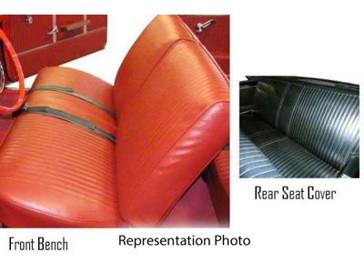 Distinctive Industries Chevelle Bench Seat Covers, Convertible, Rear, 1965