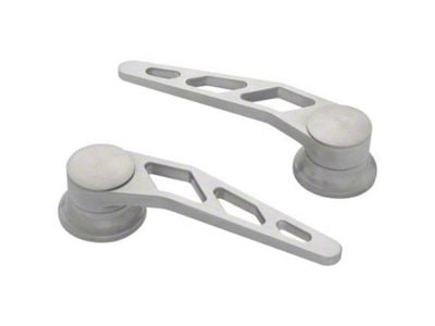 Door Handles, Interior, Windowed Billet Aluminum, Pair, Brushed, Lokar, GM 1955-1957