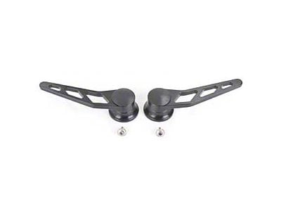 Door Handles, Interior, Windowed Billet Aluminum, Pair, Midnight Black, Lokar, GM 1955-1957