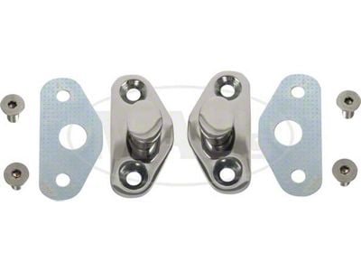 Door Latch Striker Plate & Shim, Stainless Steel