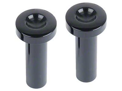 Door Lock Buttons - Black High-Gloss Plastic - Ford