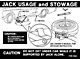 Early 1967 Mustang Jack Instruction Decal