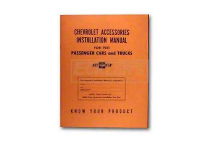 Chevrolet Accessories Installation Manual, 1951