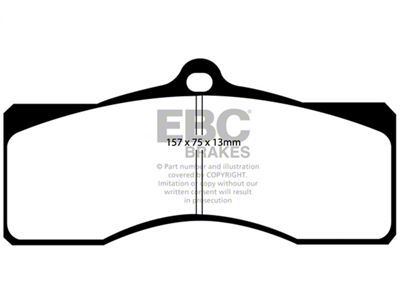 EBC Brakes Bluestuff NDX Fastest Street and Race High-Friction Metallic Brake Pads; Rear Pair (1969 Camaro Z28 w/ Rear Disc Brakes)