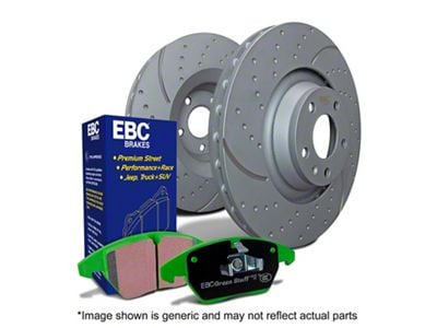 EBC Brakes Stage 10 Greenstuff 2000 Brake Rotor and Pad Kit; Front (85-92 Camaro w/ Performance Package)