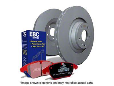 EBC Brakes Stage 12 Redstuff Brake Rotor and Pad Kit; Rear (85-88 Camaro w/ Rear Disc Brakes & Performance Package; 89-92 Camaro w/ Rear Disc Brakes)