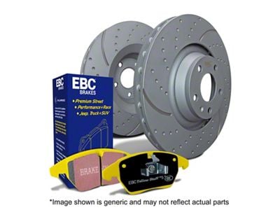 EBC Brakes Stage 5 Yellowstuff Brake Rotor and Pad Kit; Front (70-78 Camaro)