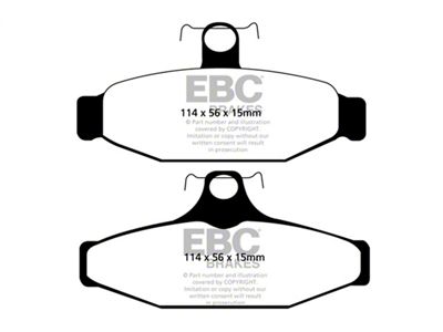 EBC Brakes Bluestuff NDX Fastest Street and Race High-Friction Metallic Brake Pads; Rear Pair (84-87 Corvette C4)