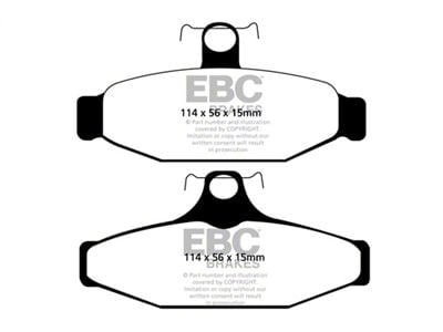 EBC Brakes Greenstuff 2000 Street Sport Organic Brake Pads; Rear Pair (84-87 Corvette C4)