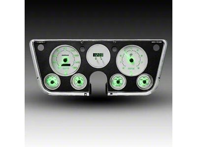 Analog Gauge Panel with GPS Sending Unit with White Faceplate; Green (67-72 Blazer, C10, C20, Jimmy, K10, K20, Suburban)