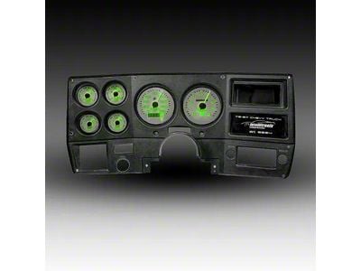 Analog Gauge Panel with White Faceplate; Green (73-87 Blazer, C10, C20, Jimmy, K10, K15, K20)