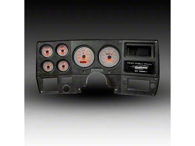 Analog Gauge Panel with White Faceplate; Orange (73-87 Blazer, C10, C20, Jimmy, K10, K15, K20)