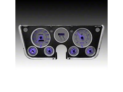 Analog Gauge Panel with White Faceplate; Purple (67-72 Blazer, C10, C20, Jimmy, K10, K20, Suburban)