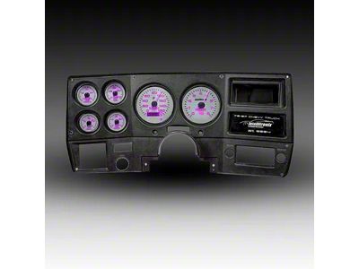 Analog Gauge Panel with White Faceplate; Purple (73-87 Blazer, C10, C20, Jimmy, K10, K15, K20)