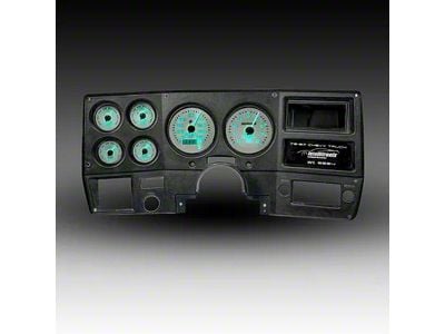 Analog Gauge Panel with White Faceplate; Teal (73-87 Blazer, C10, C20, Jimmy, K10, K15, K20)