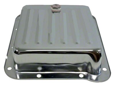 C6 Case Fill Style Transmission Pan; Chrome (68-79 Thunderbird)