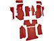 Complete Cutpile Molded Carpet; Dark Red/Carmine (84-87 Corvette C4 Coupe)