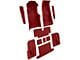 Complete Cutpile Molded Carpet with Heel Pad; Oxblood (73-75 Corvette C3 Convertible w/ Manual Transmission)