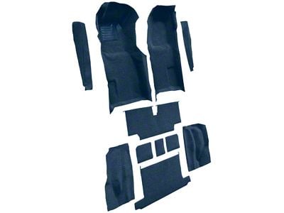 Complete Cutpile Molded Carpet with Heel Pad; Royal Blue (73-75 Corvette C3 Convertible w/ Automatic Transmission)