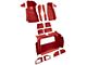 Complete Cutpile Molded Carpet without Door Panels; Dark Red/Carmine (81-82 Corvette C3)