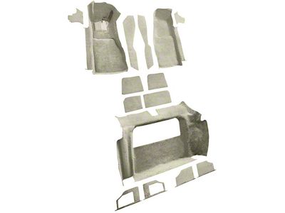 Complete Cutpile Molded Carpet without Door Panels; Saddle/Biscuit (81-82 Corvette C3)