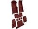 Complete Loop Molded Carpet with Heel Pad; Maroon (71-75 Corvette C3 Coupe w/ Manual Transmission)