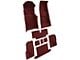 Complete Loop Molded Carpet with Heel Pad; Maroon (73-75 Corvette C3 Convertible w/ Manual Transmission)