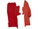 Console Cutpile Carpet Strips; Flame Red (84-89 Corvette C4)