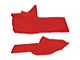 Console Cutpile Carpet Strips; Torch Red (90-93 Corvette C4)