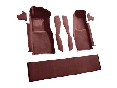 Front Cutpile Molded Carpet with Console Strips, Kick Panels and Door Panels; Claret/Oxblood (78-80 Corvette C3)