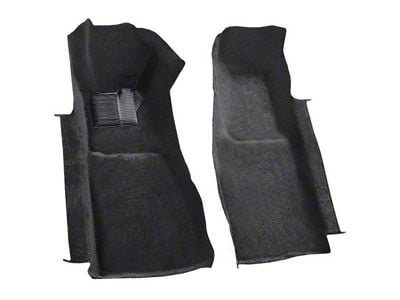 Front Cutpile Molded Carpet; Charcoal (81-82 Corvette C3)