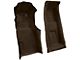 Front Loop Molded Carpet with Heel Pad; Dark Brown (71-75 Corvette C3 w/ Manual Transmission)