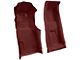 Front Loop Molded Carpet with Heel Pad; Maroon (71-75 Corvette C3 w/ Manual Transmission)