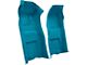 Front Loop Molded Carpet with Heel Pad; Medium Blue (1968 Corvette C3 w/ Manual Transmission)