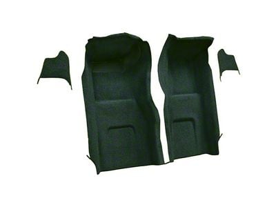 Front Loop Molded Carpet with Kick Panels; Dark Green (65-66 Corvette C2)