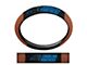 Grip Steering Wheel Cover with Carolina Panthers Logo; Tan and Black (Universal; Some Adaptation May Be Required)