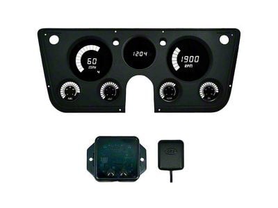 LED Digital Bargraph Gauge Panel with GPS Sending Unit; White (67-72 Blazer, C10, C20, Jimmy, K10, K20)